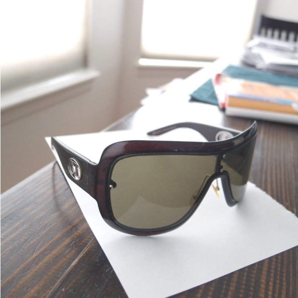 Christain DIOR "look" RQSQ0-sunglasses/shield/italy olive with brown lens